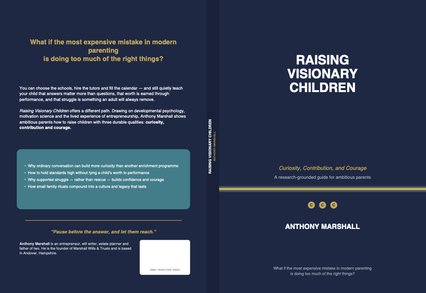 Front cover of Raising Visionary Children by Anthony Marshall